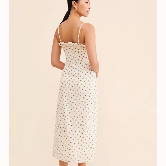 NWT Free People x Sister Jane Reel Rose Cami Dress Medium Cream - Picture 5 of 9